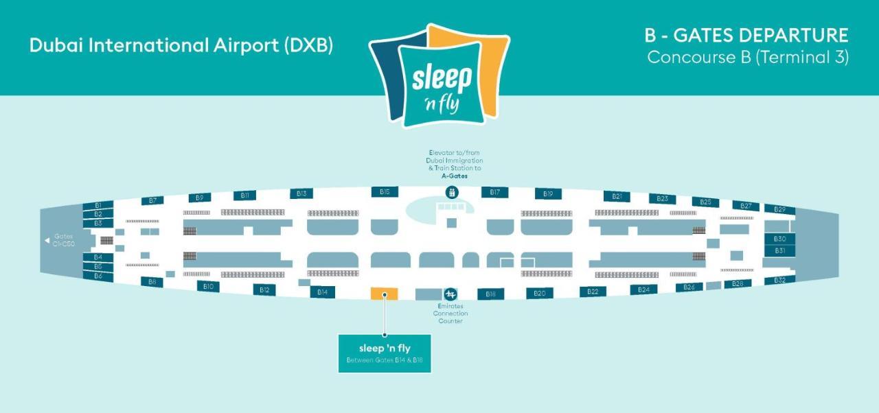 Sleep 'N Fly Sleep Lounge, B-Gates Terminal 3 - Transit Only Hotel Dubai Luaran gambar